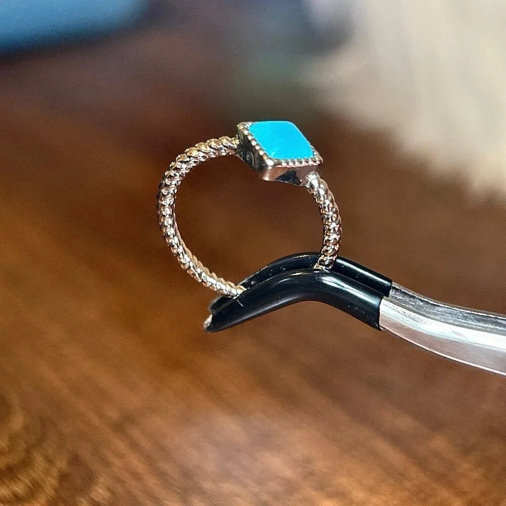 Rope Band‎ Turquoise Ring
